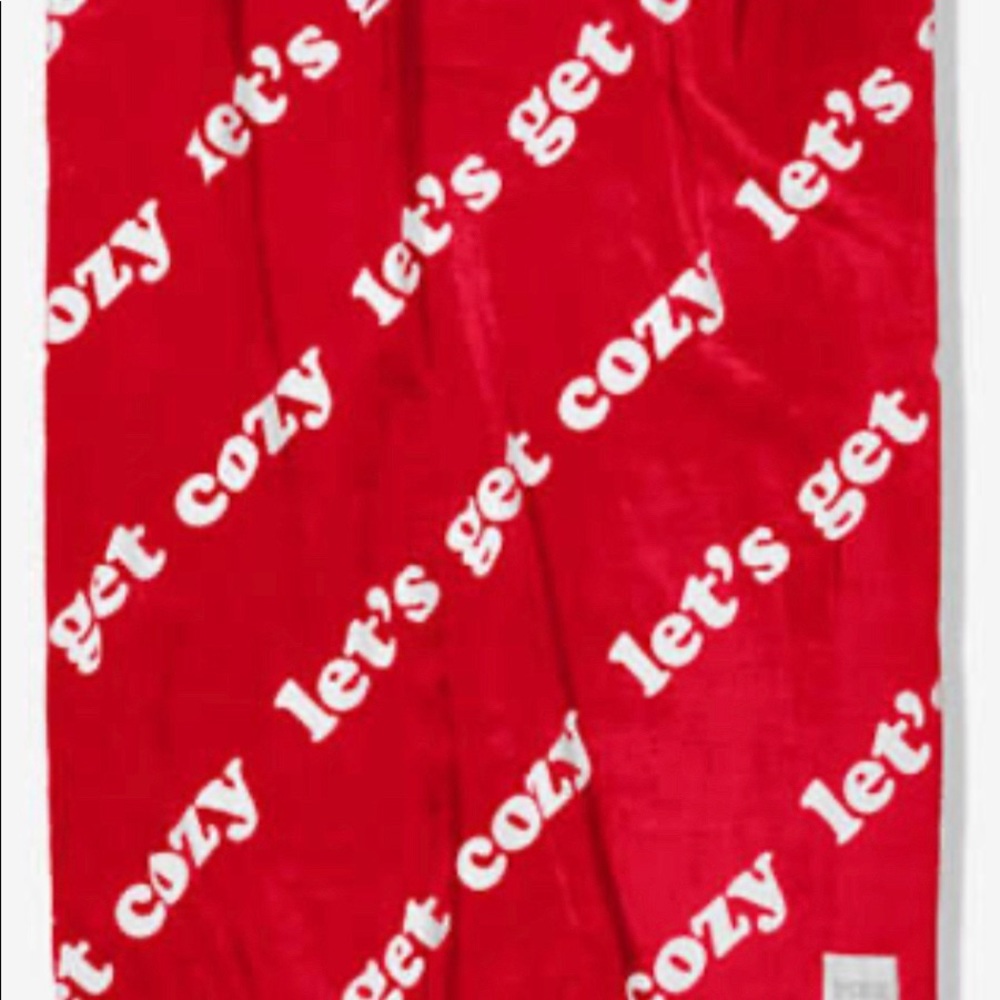 Pink Victoria Secret Sherpa Blanket